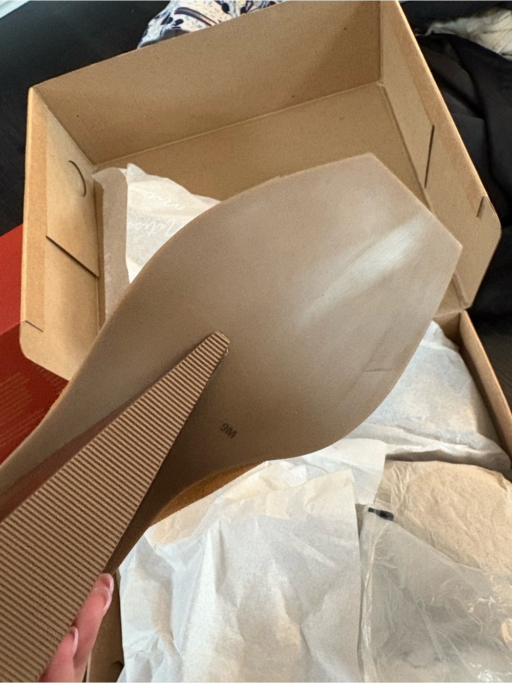 Anthropologie Matisse Suede Open-Toe Mule in Cognac 9 NEW IN BOX - Picture 7 of 9